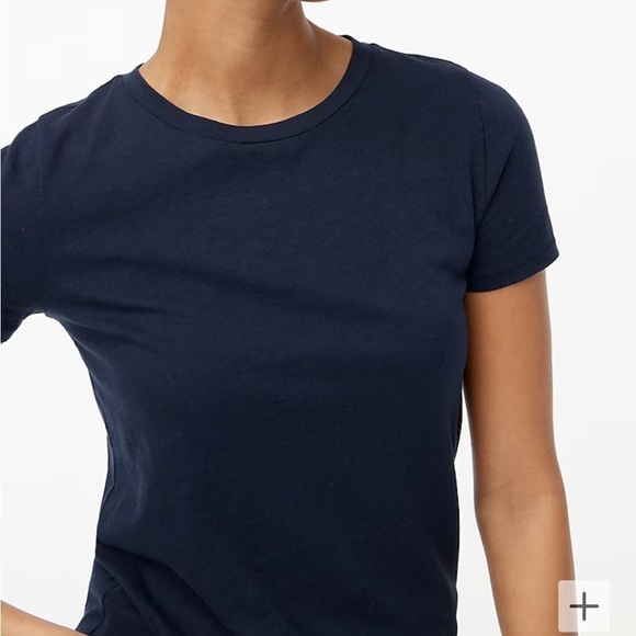 J crew Vintage slub cotton crewneck tee navy - Picture 1 of 6